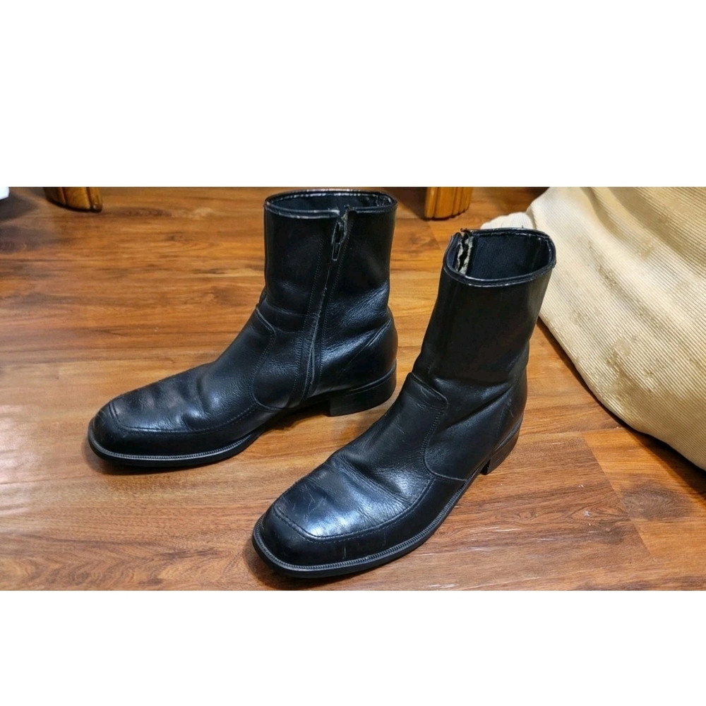 Men's Black Leather Boots